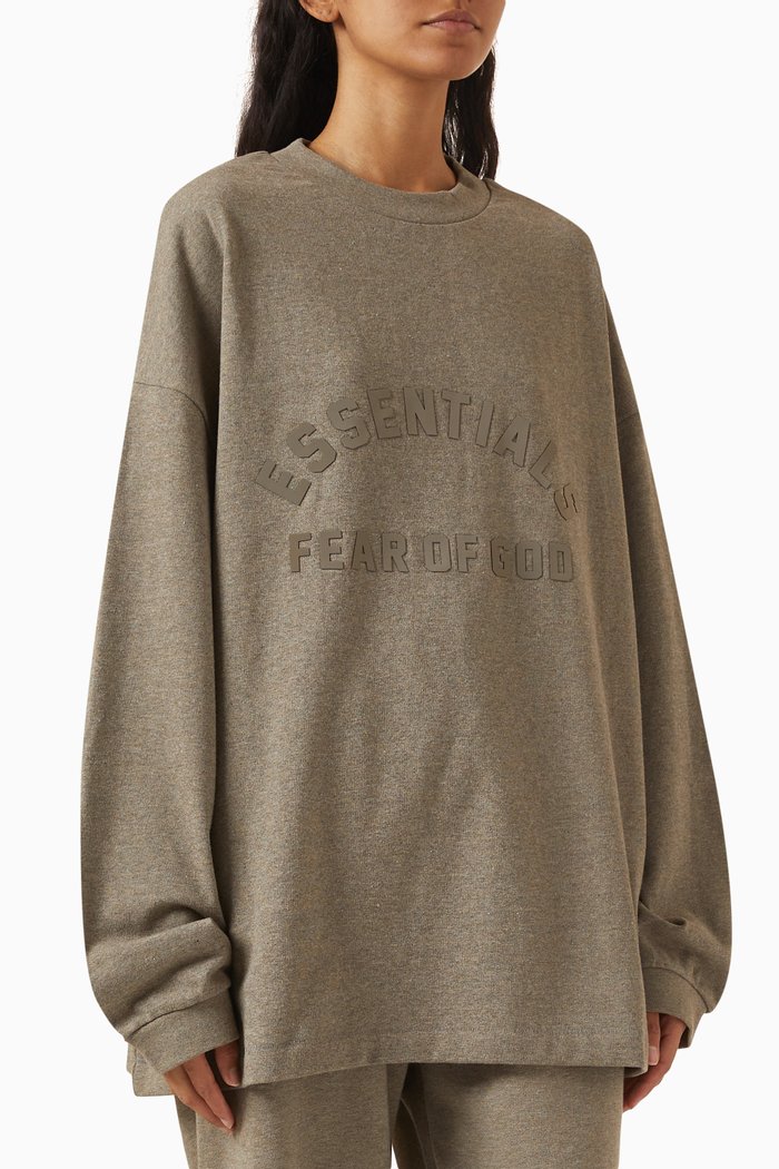 

Essentials Oversized T-shirt in Cotton-jersey, Grey