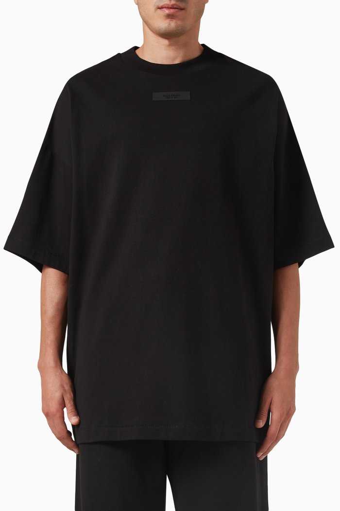 

Logo Patch T-shirt in Cotton, Black