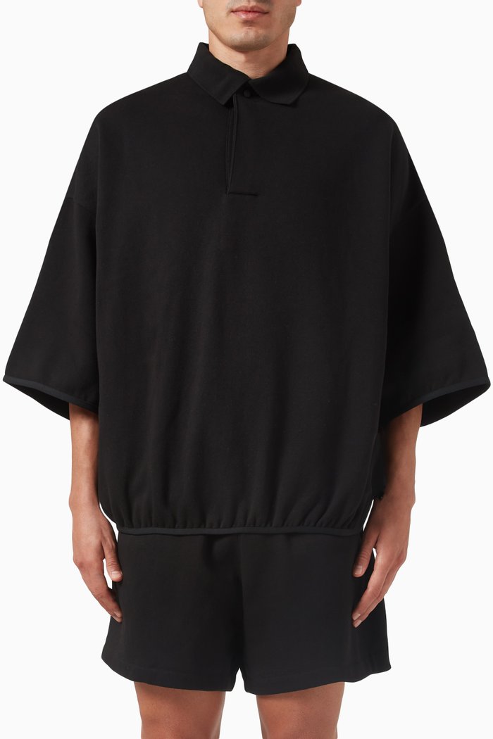 

Polo Shirt in Core Fleece, Black