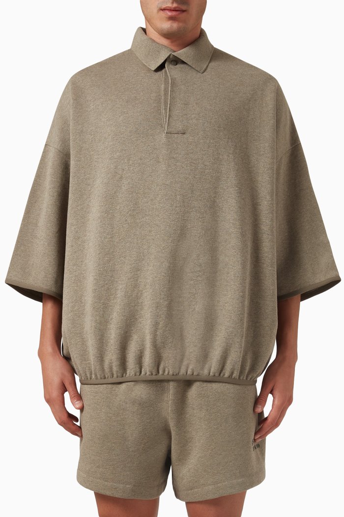 

Polo Shirt in Core Fleece, Grey