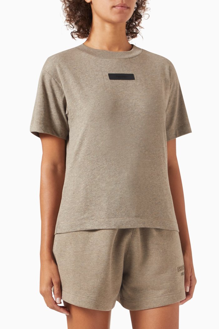 

Short-sleeve T-shirt in Cotton Blend, Grey