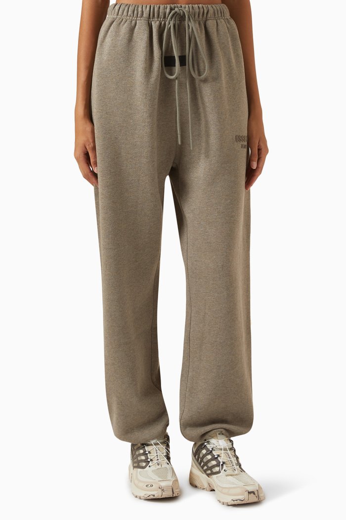 

Drawstring Sweatpants in Cotton-fleece, Grey