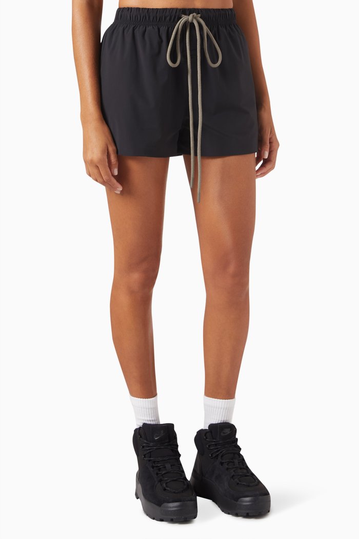 

Logo Running Shorts in Nylon Blend, Black