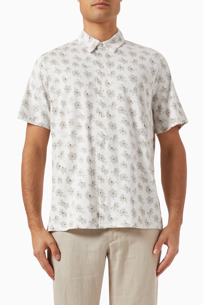 

Abstract Daisies Shirt in Pima Cotton, Multicolour