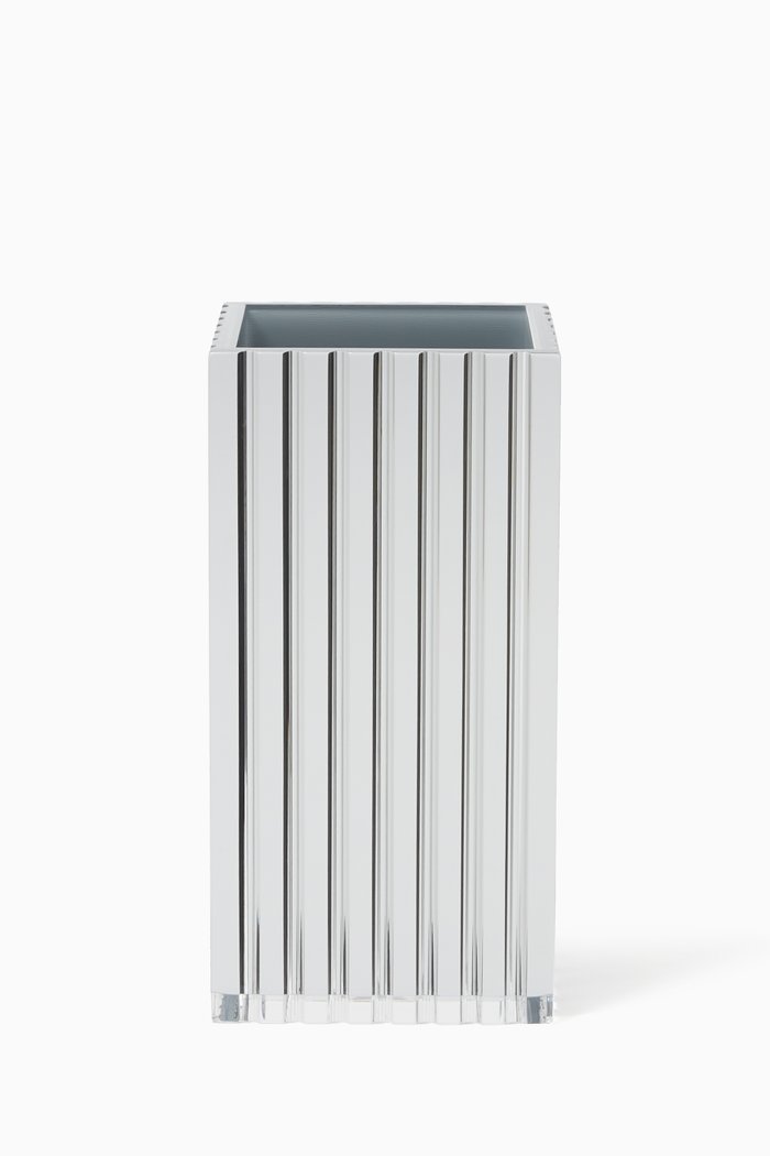 

Philo Mirror Vase in Acrylic, Silver
