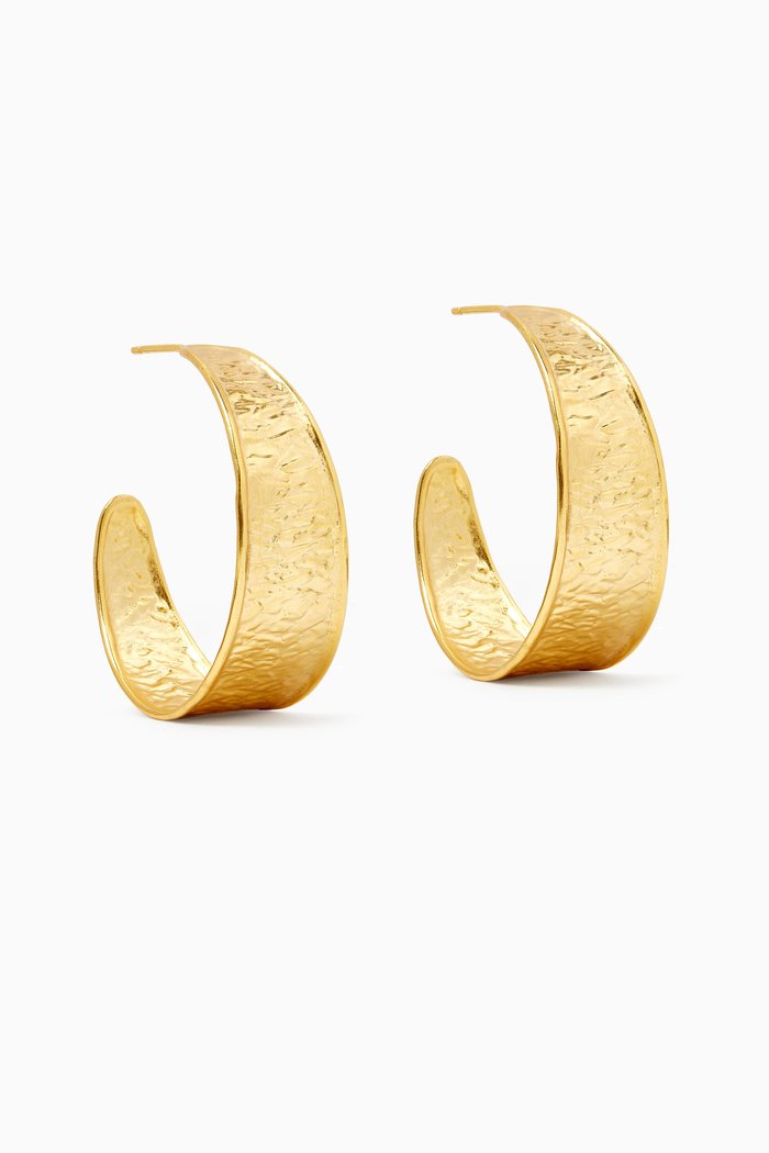 

Medium Hoop Earrings in 18kt Gold-plated Bronze