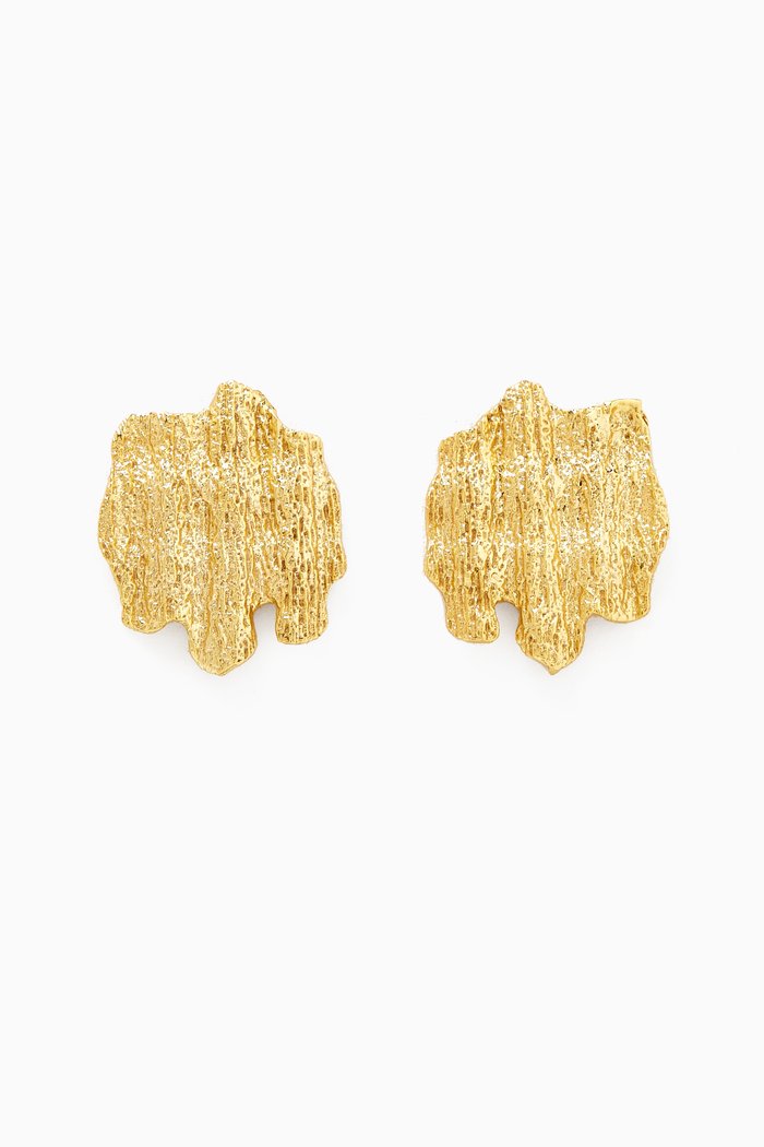 

Scale Stud Earrings in 18kt Gold-plated Bronze