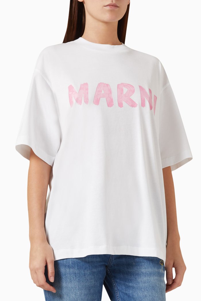 

Logo-print T-shirt in Organic Cotton-jersey, White