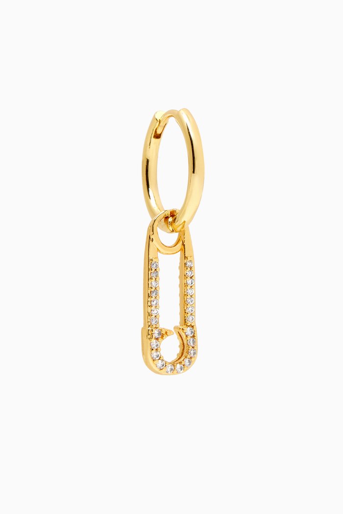 

Locked Single Earring in 18kt Gold-plated Brass
