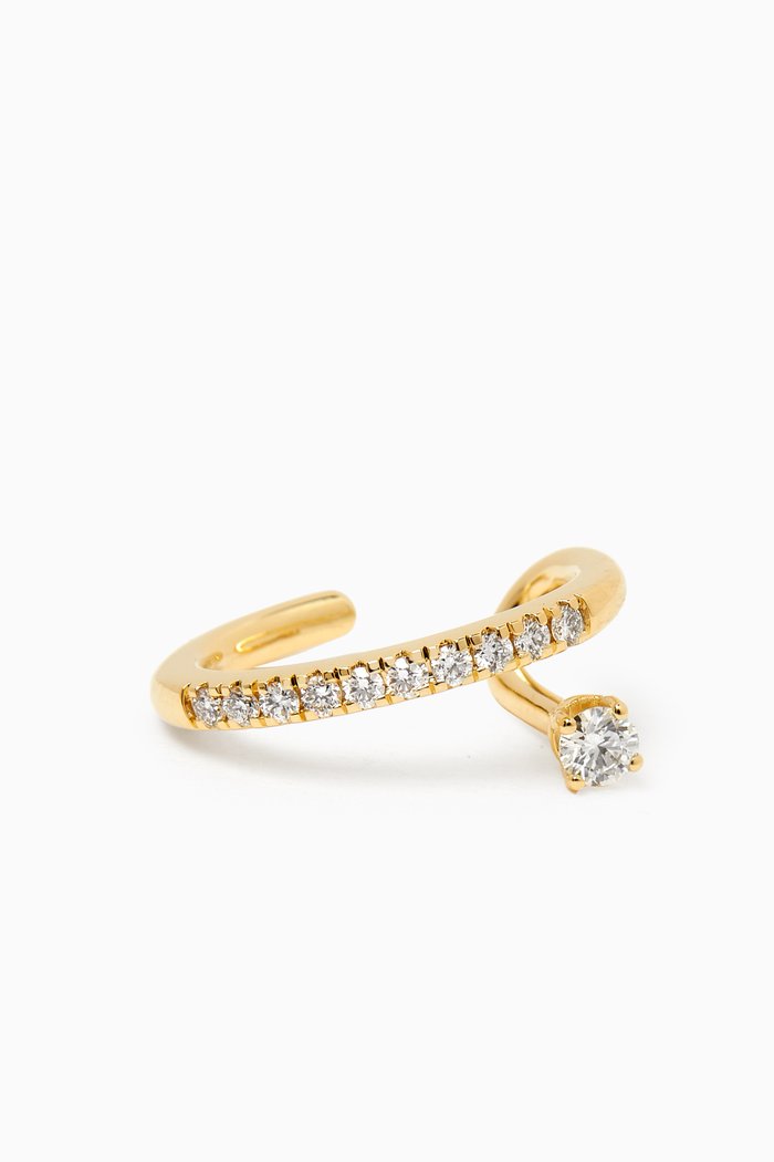 

Floating Diamond Single Earcuff in 14kt Yellow Gold