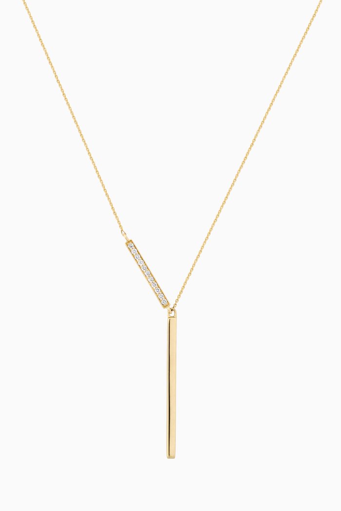 

Ouverture Diamond Bar Necklace 14kt Yellow Gold