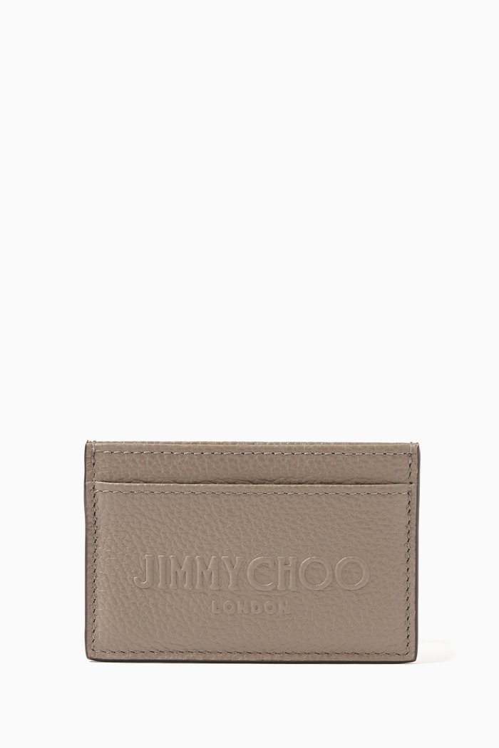 

Dom Logo-embossed Card Holder in Leather, Neutral