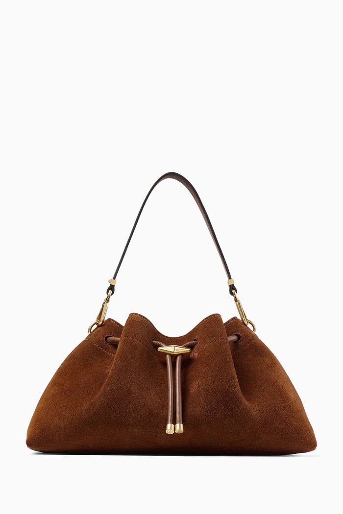 

Cinch M Shoulder Bag in Suede, Brown