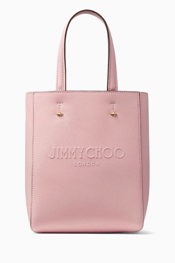 

Small Lenny N/S Tote Bag in Calf Leather, Pink