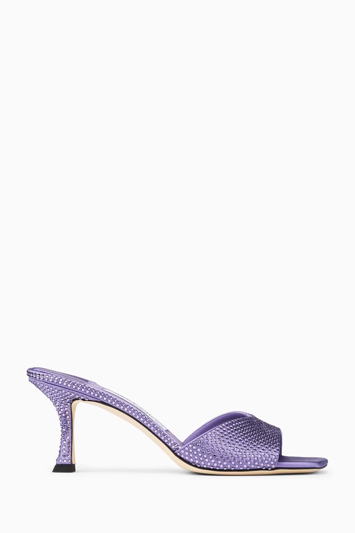 

Skye 70 Crystal-embellished Mules in Satin, Purple