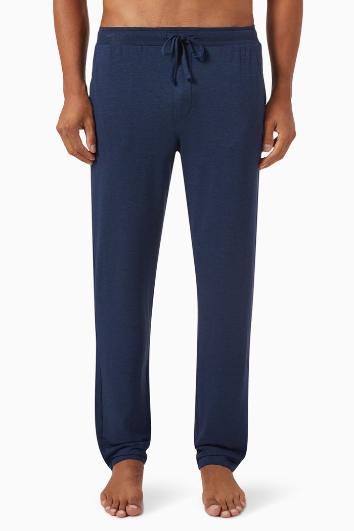 

Drawstring Pants in Stretch Viscose, Blue