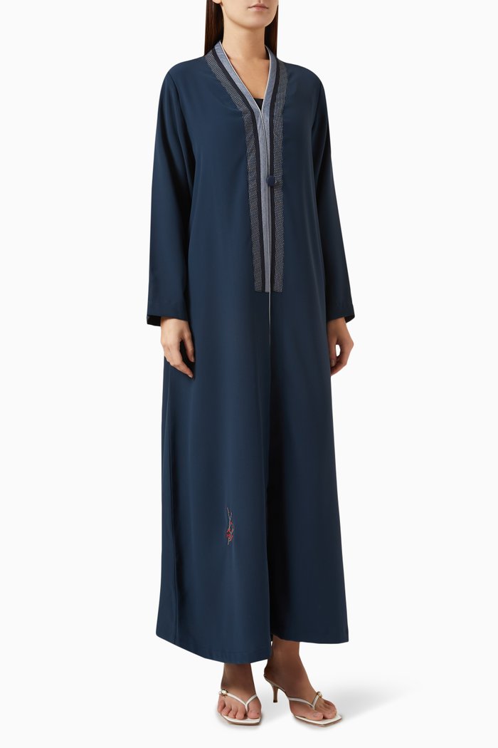 

A-line Abaya in Crepe, Blue