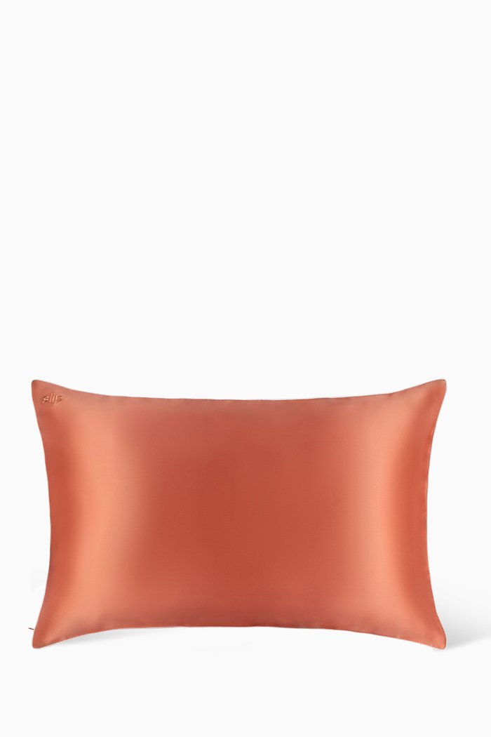 

Coral Sunset - Queen Pillowcase in Pure Silk, Colourless