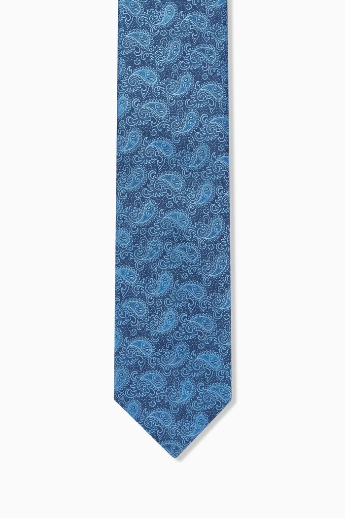 

Paisley Tie in Silk, Blue