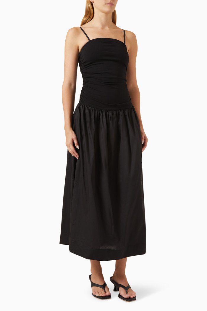 

Lola Maxi Dress in Cotton, Black