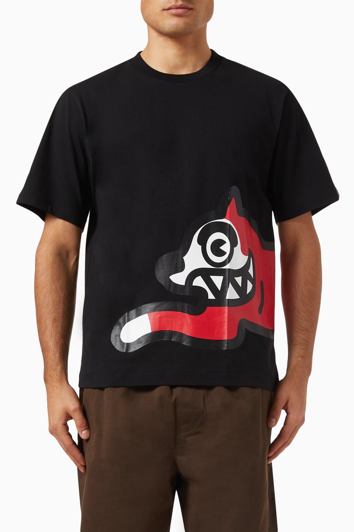 

Jumbo Running Dog T-shirt in Cotton-jersey, Black