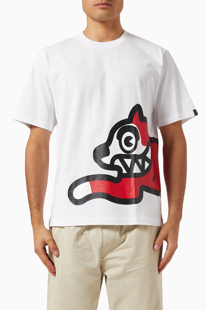 

Jumbo Running Dog T-shirt in Cotton-jersey, White