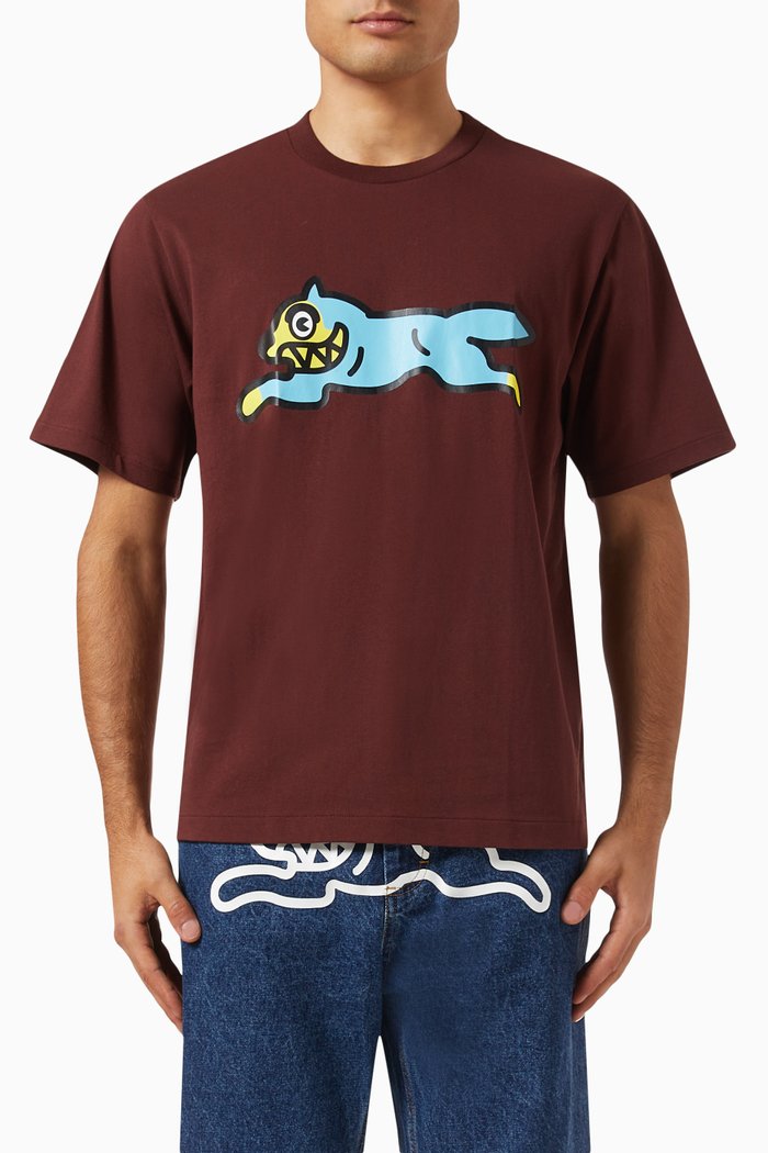 

Running Dog T-shirt in Cotton-jersey, Brown