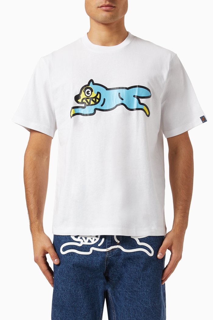 

Running Dog T-shirt in Cotton-jersey, White
