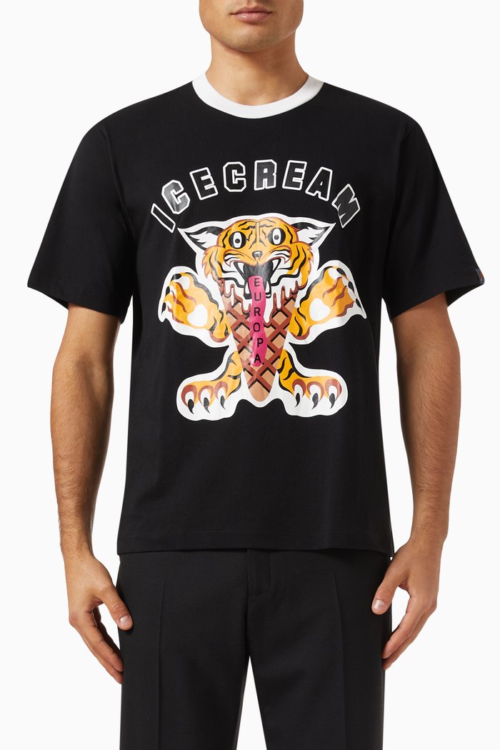 

Tiger T-shirt in Cotton-jersey, Black