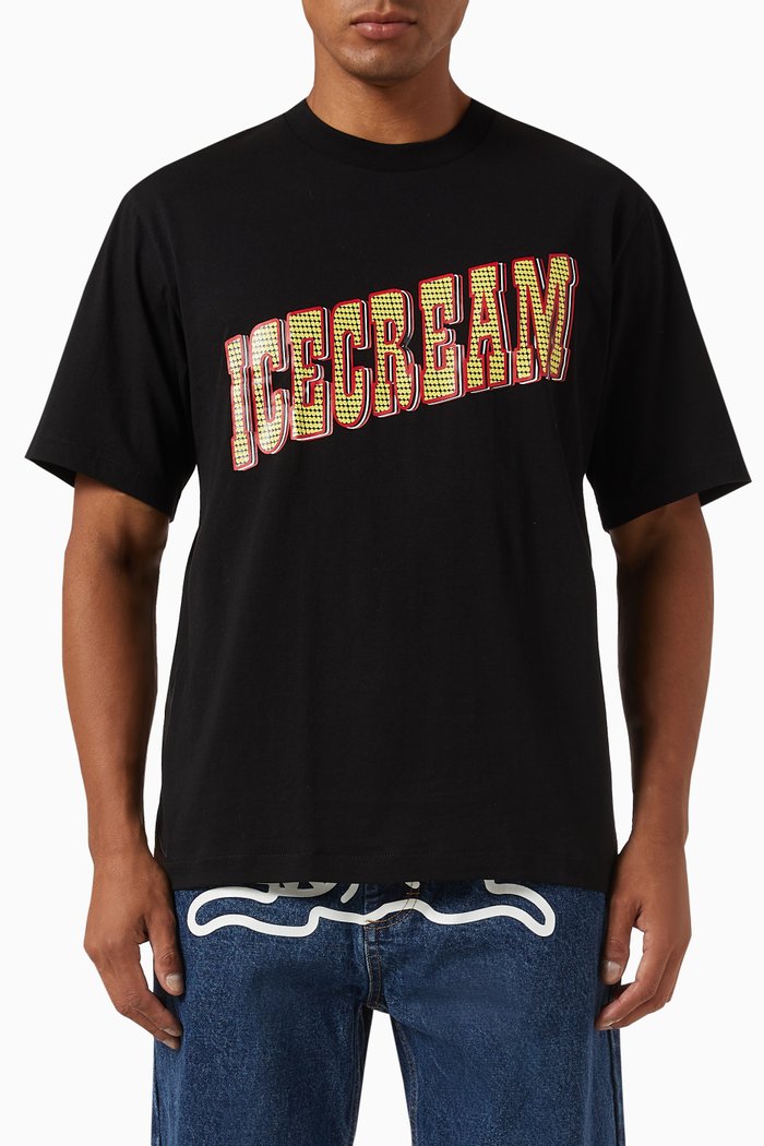 Casino T-shirt in Cotton, Black
