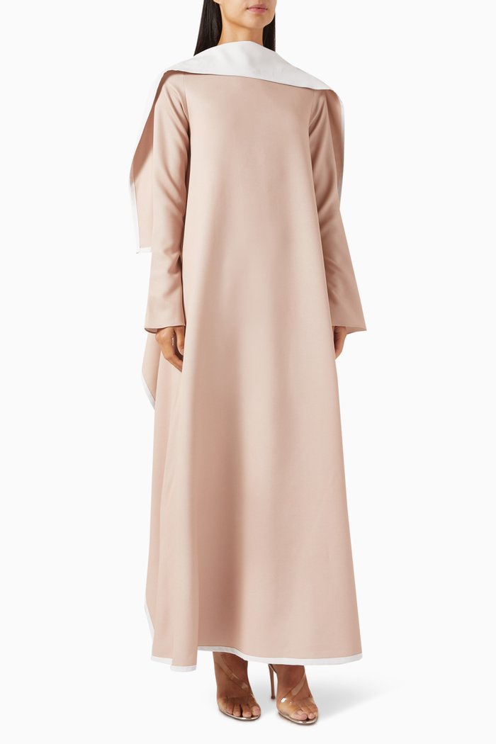 

Ruffled Sleeves Kaftan, Neutral