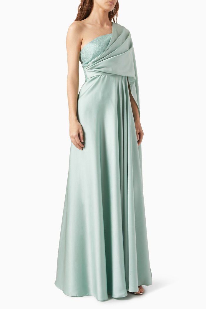 

Mirabelle Gown in Crepe Silk, Green
