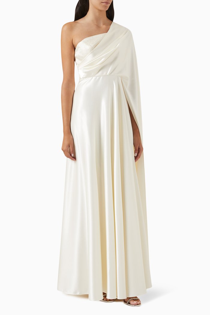 

Mirabelle Gown in Crepe Silk, Neutral