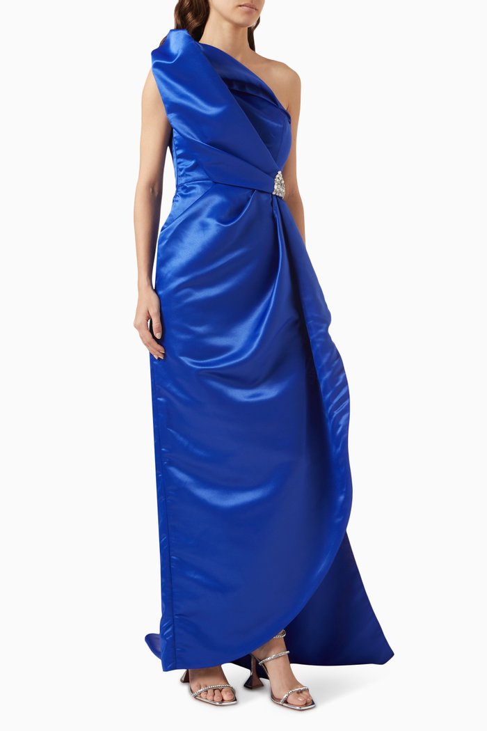 

Nala Gown in Taffeta, Blue