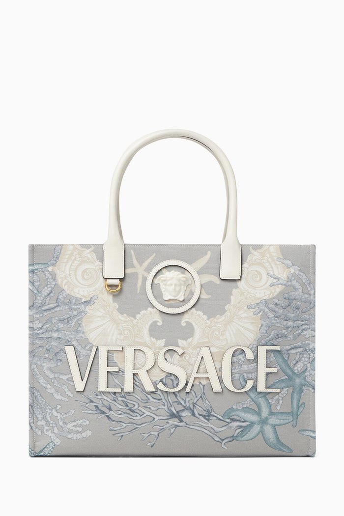 

La Medusa Barocco Sea Tote Bag in Canvas, Multicolour