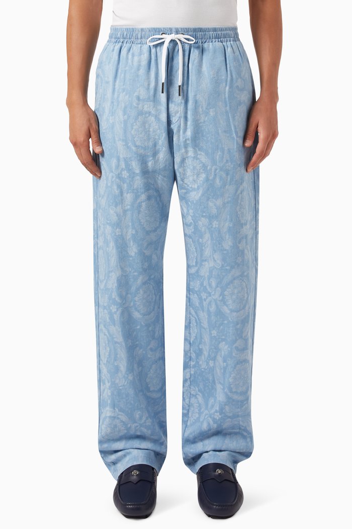 

Barocco Pants in Denim Chambray, Blue