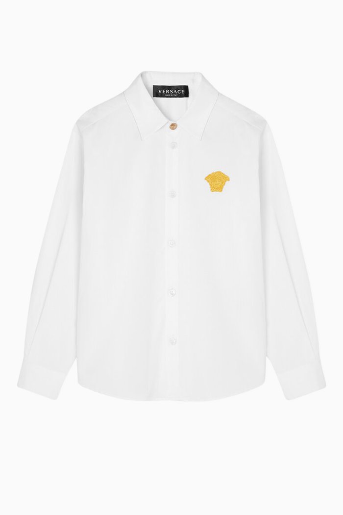 

Medusa-embroidered Shirt in Cotton, Multicolour