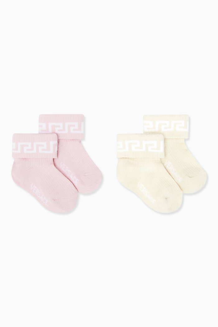 

Greca Socks in Cotton-blend, Pack of 2, Multicolour