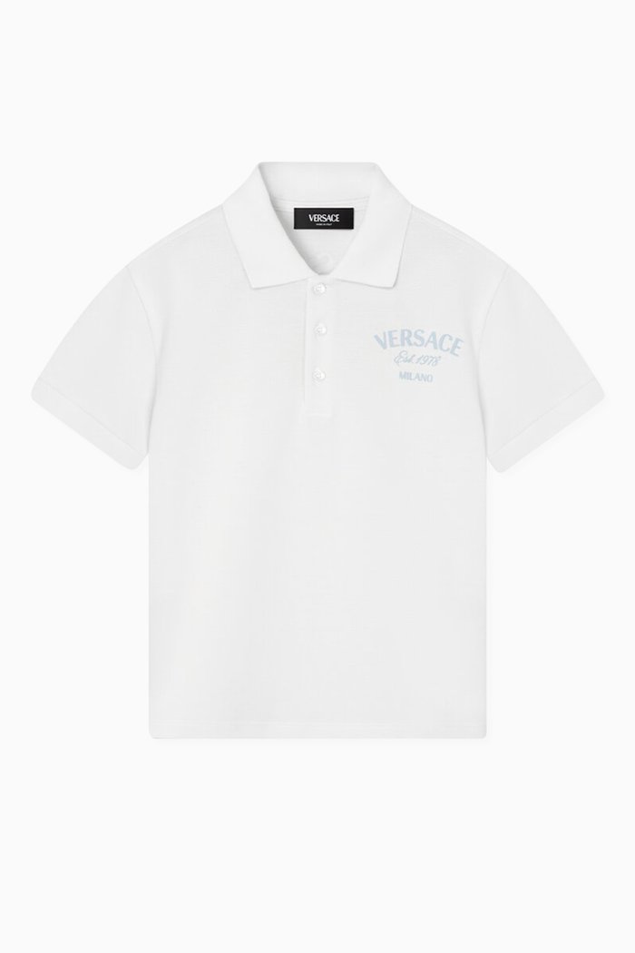 

Logo-embroidered Polo Shirt in Cotton Piqué, Multicolour