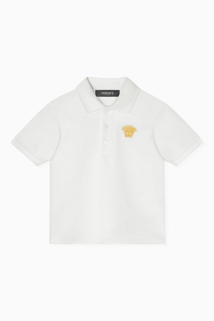 

Logo-embroidered Polo Shirt in Cotton Piqué, Multicolour