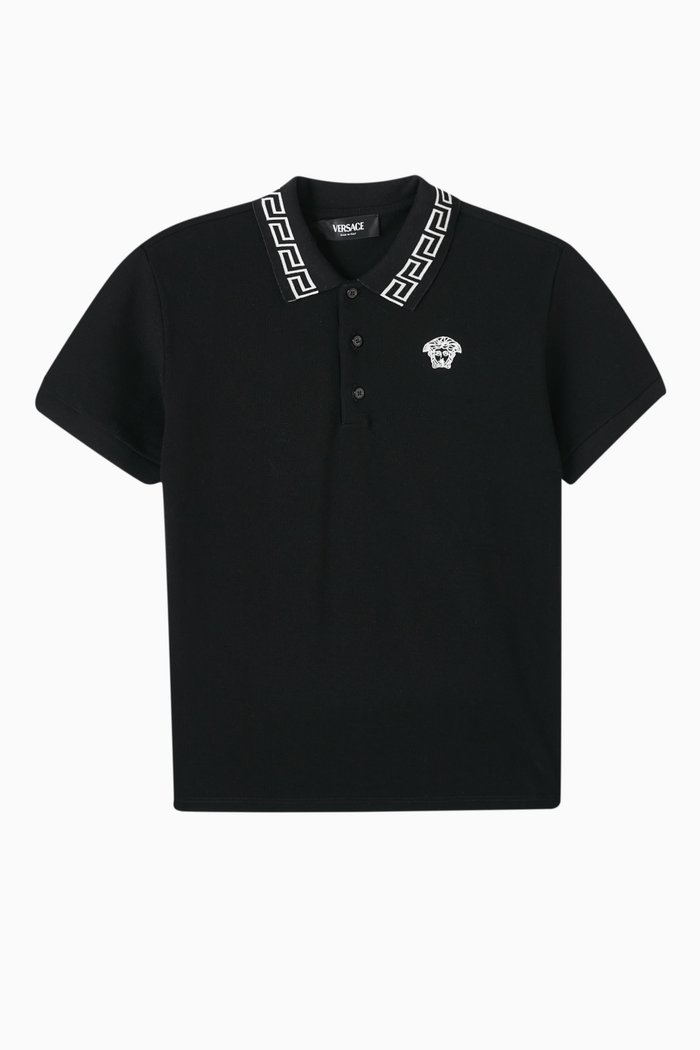 

Logo-embroidered Polo Shirt in Cotton Piqué, Multicolour