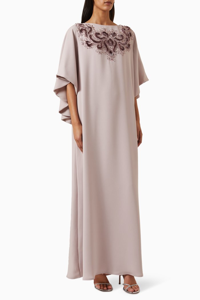 

Bead-embellished Cape Kaftan, Purple
