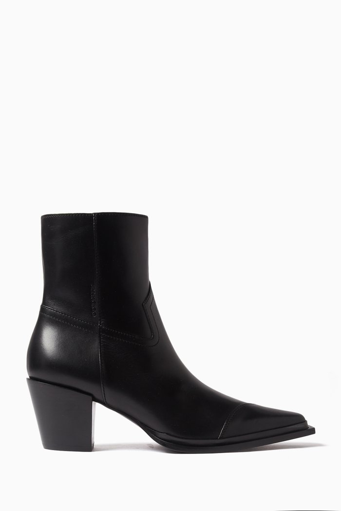 

Cece 60 Ankle Boots in Leather, Black