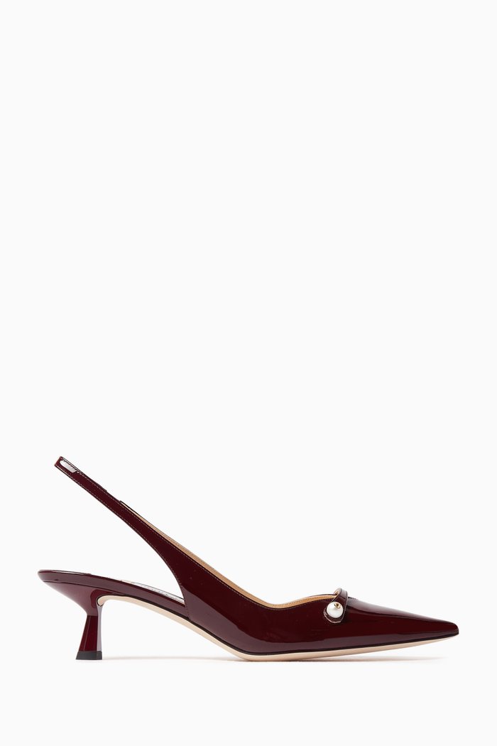 

Amita 45 Slingback Pumps in Patent Leather, Red