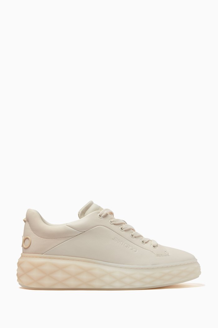 

Diamond Maxi/F II Sneakers in Leather & Lycra, White
