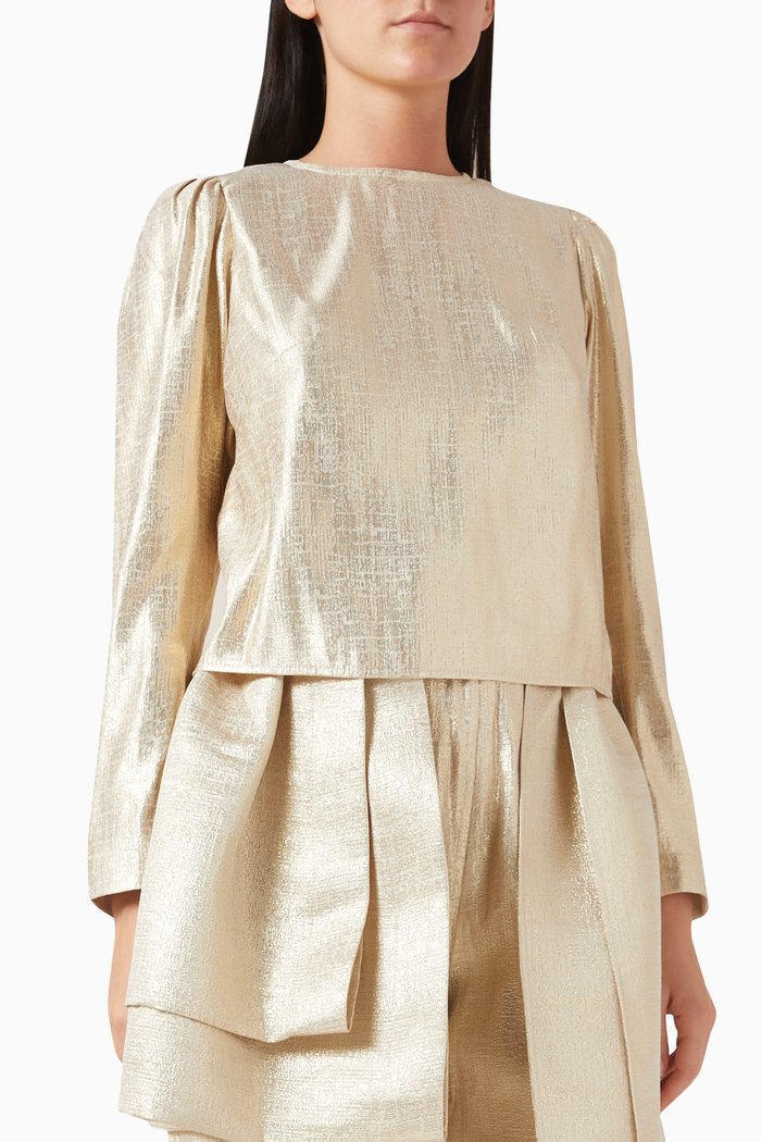 

Straight-fit Top, Gold