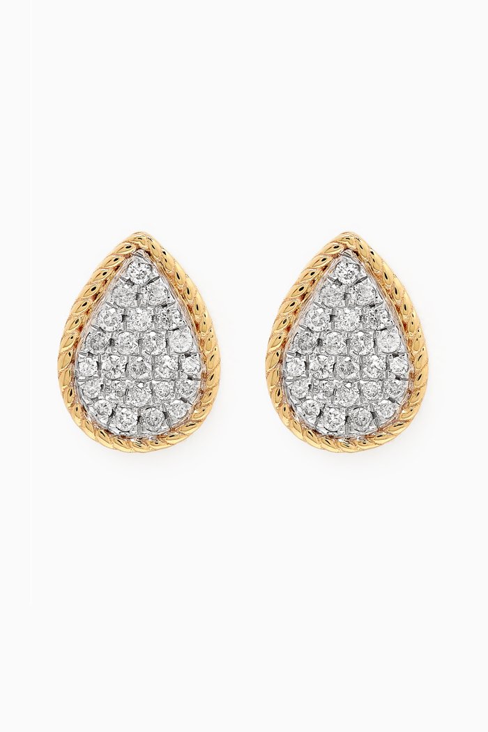 

Baby Pear Diamond Earrings in 9kt Yellow Gold
