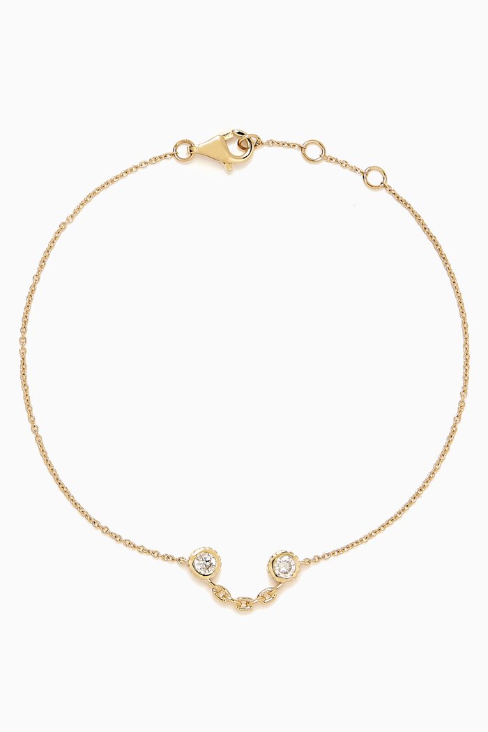 Smile Diamond Bracelet in 18kt Yellow Gold