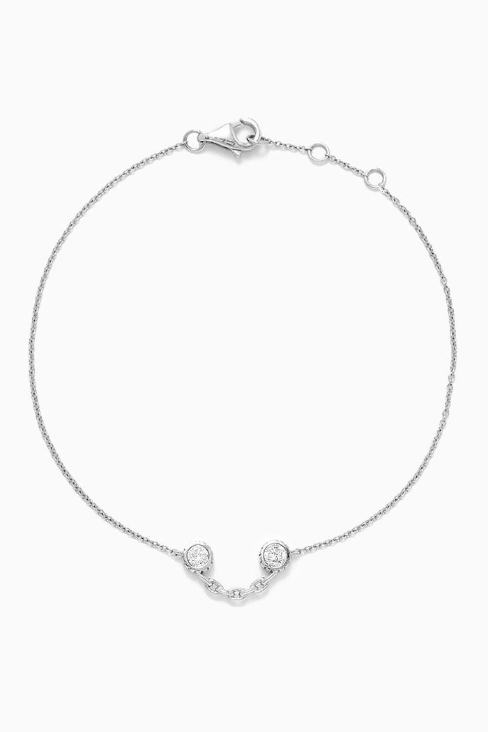 

Smile Diamond Bracelet in 18kt White Gold, Silver