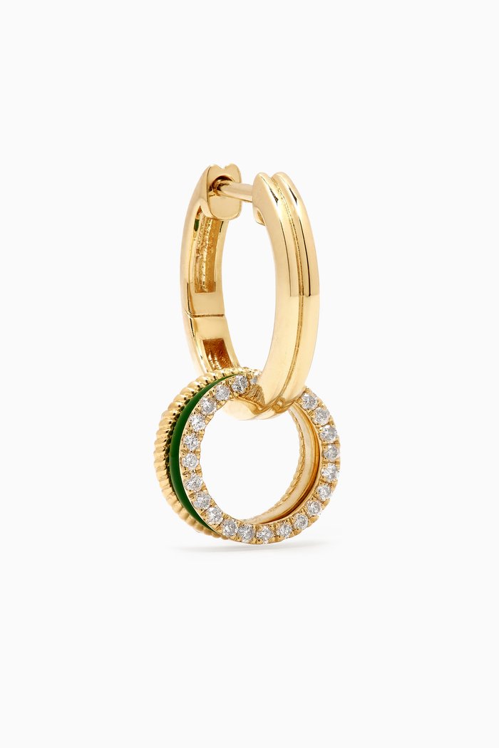 

Double Creole Buoy Single Earring in 9kt Yellow Gold